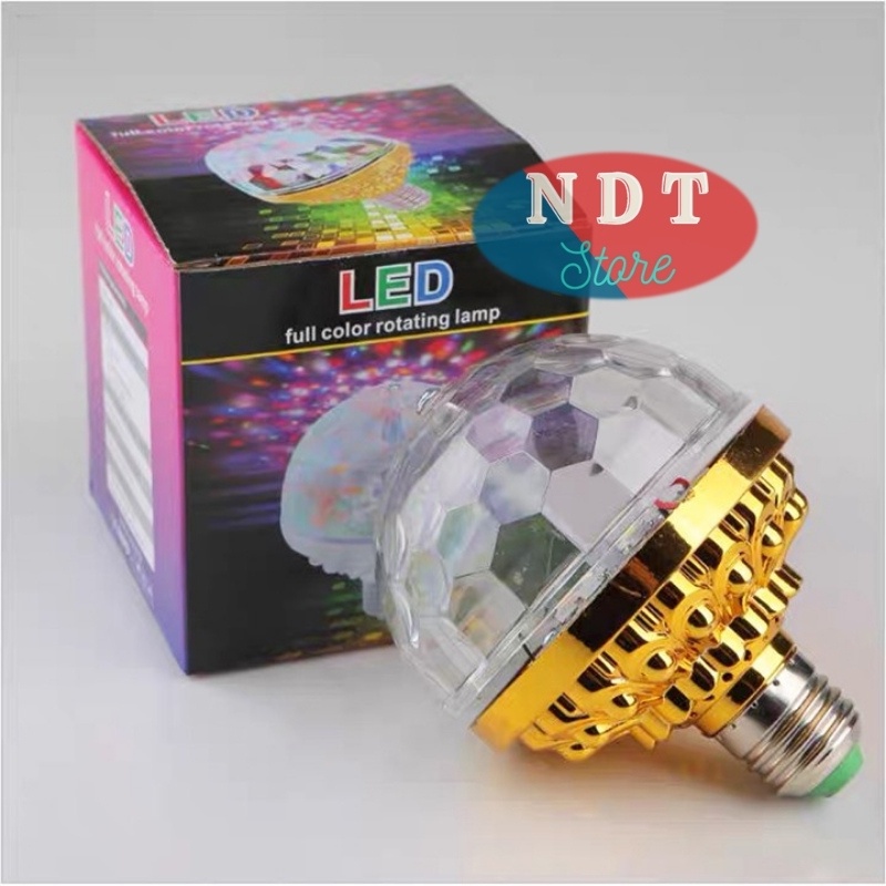 Đèn Led Xoay 7 Màu Đèn Led Quán Bar Tự Xoay  Nhiều Hiệu Ứng Tia Chớp Nhấp Nháy Theo Tiếng Nhạc Đổi Màu An Toàn