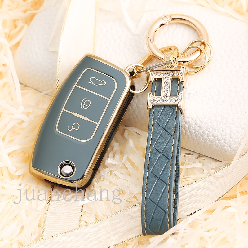 Vỏ chìa khóa điều khiển từ xa bằng TPU mềm 3 nút cho Ford Fiesta Focus 2 Ecosport Kuga Escape Falcon B-Max C-Max Eco Sport Galaxy