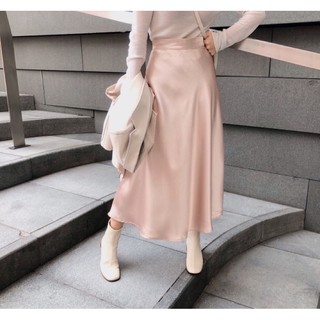 Váy lụa xoè có bản lưng mềm rũ nịnh da Linari V4