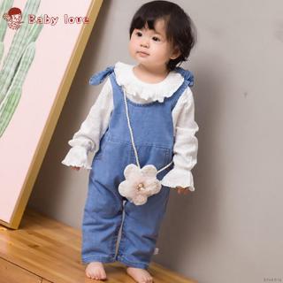 Quần Yếm Denim Cho Bé Gái