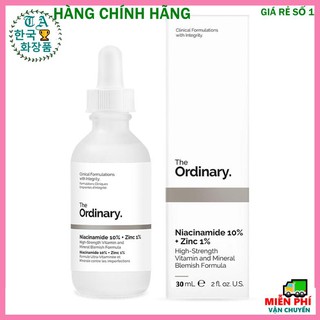 Serum Dưỡng Trắng Da [Sạch mụn 100%-Hàng Auth] Serum Ngừa Mụn,Thâm Niacinamide 10% + Zinc 1% The Ordinary