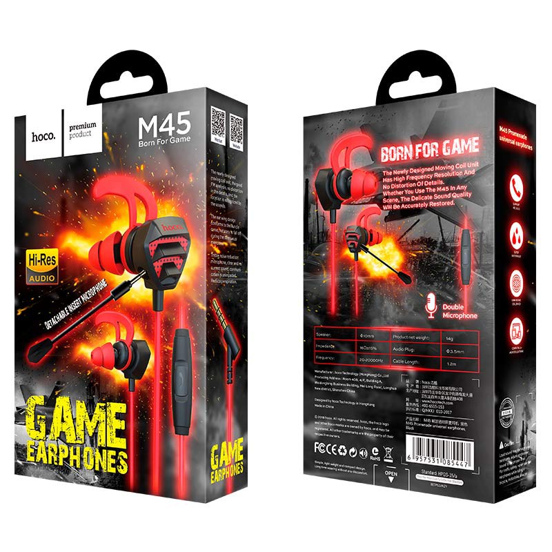 Tai Nghe Chuyên Game Hoco M45 ✓ Có Mic Rời Tháo Lắp Dễ Dàng ✓ Hỗ Trợ Jack Cắm 3.5 ✓ Âm Thanh Vượt Trội ✓ Hàng Chính Hãng