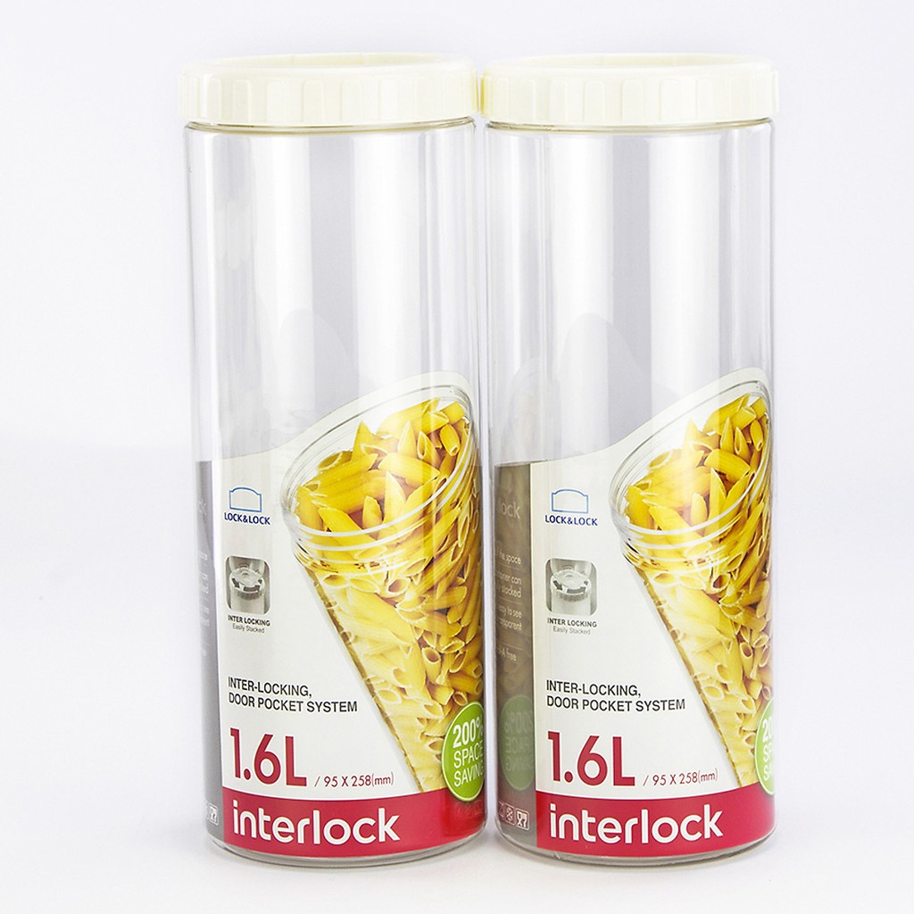 Bộ 10 Hộp Nhựa Bảo Quản Thực Phẩm Lock&amp;Lock Interlock INL301WS10 - Hàng Chính Hãng - JoyMall
