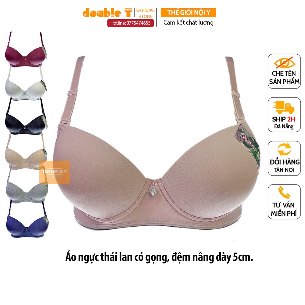 Áo ngực, áo lót nữ Thái Lan siêu nâng đệm dày, mặc áo dài, áo sơ mi đẹp tự nhiên Sisterhood Double T#2280