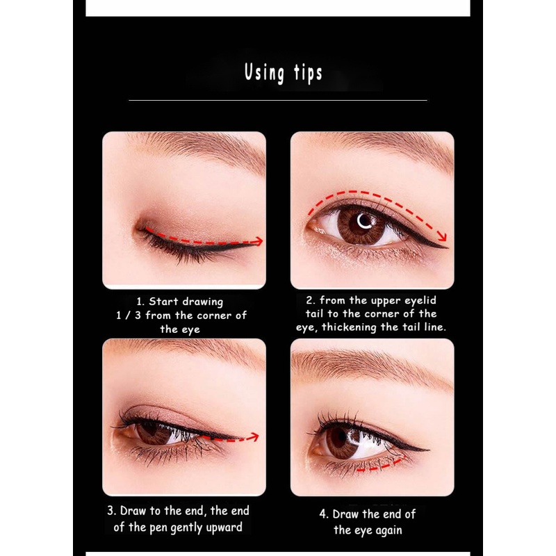 (Hàng Mới Về) Bút Kẻ Mắt Dạng Lỏng Màu Đen Nhanh Khô Chống Thấm Nước Lâu Trôi | BigBuy360 - bigbuy360.vn