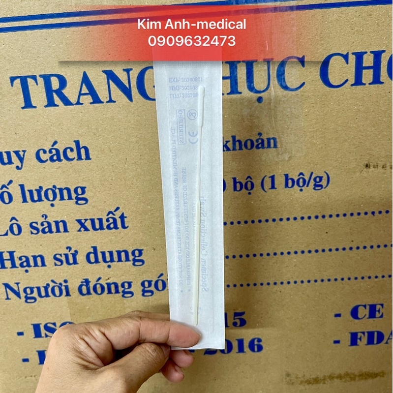 QUE TỴ HẦU,TĂM BÔNG LẤY DỊCH MŨI(bịch 100 cây)