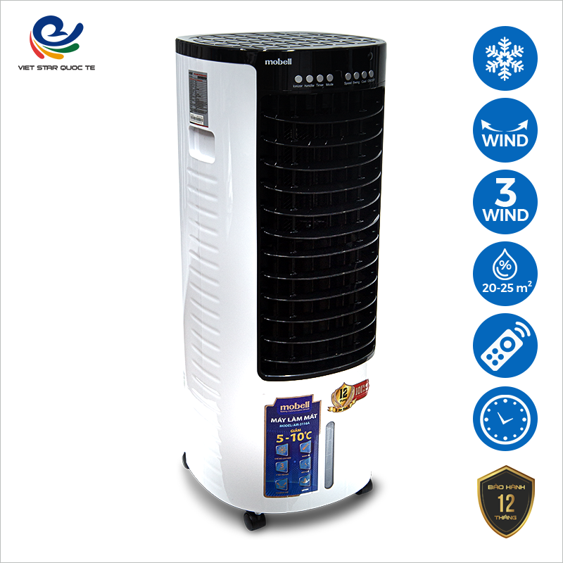 Quạt điều hòa Comfee CF-AC10AR Có Điều Khiển -Dung Tích 10 Lít, Tặng 2 Đá Khô . Bảo Hành 12 Tháng