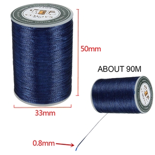 [LuckyToday] 1Pc Waxed Thread 0.8mm 90m Polyester Cord Sewing Machine Stitching For Craft