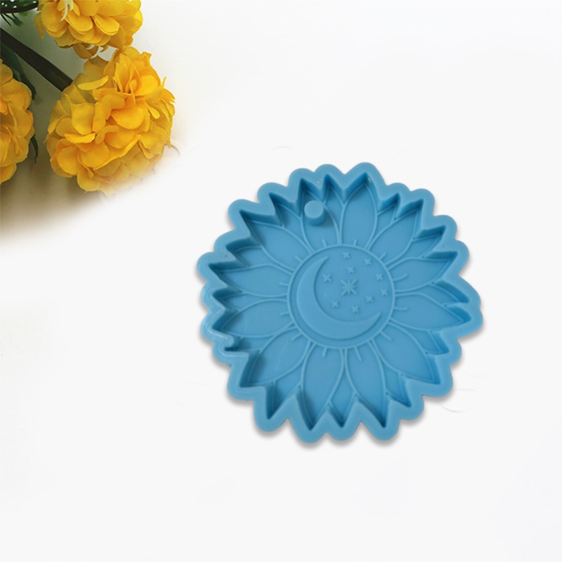 Khuôn Silicone Hình Hoa Hướng Dương Làm Móc Khóa DIY