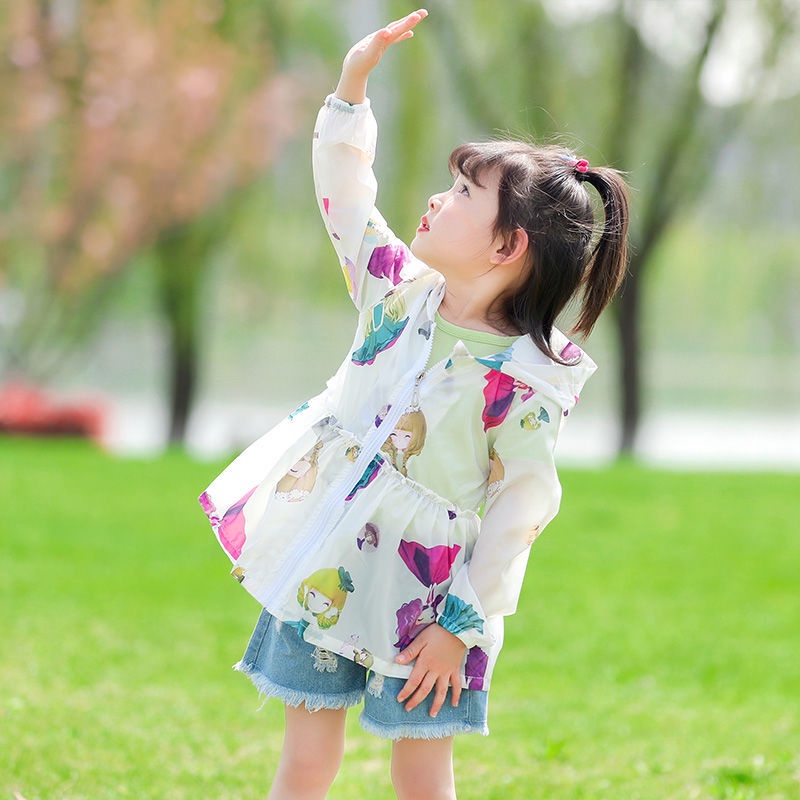 Áo Khoác Chống Nắng Mùa Hè Siêu Mỏng Thoáng Khí Dễ Thương Phong Cách Mới Bara Online ip Cho Bé Gái Sk