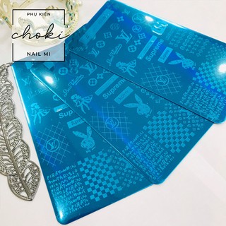 Khuôn inox in logo CHOKI NAIL MI in chữ, nhiều hoạ tiết trang trí móng nail - BIIN