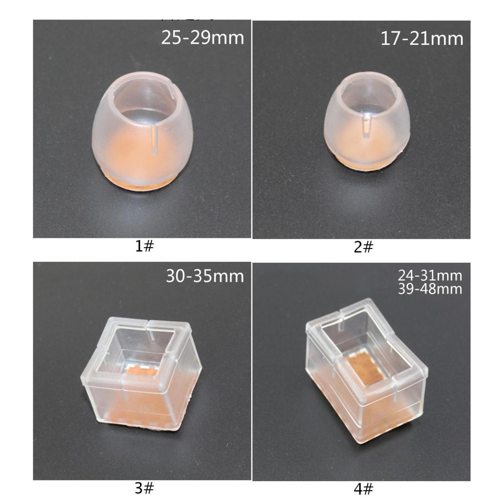 Set 16 Nút Bọc Chân Bàn/Ghế Bằng Silicone Chống Trầy Sàn Nhà