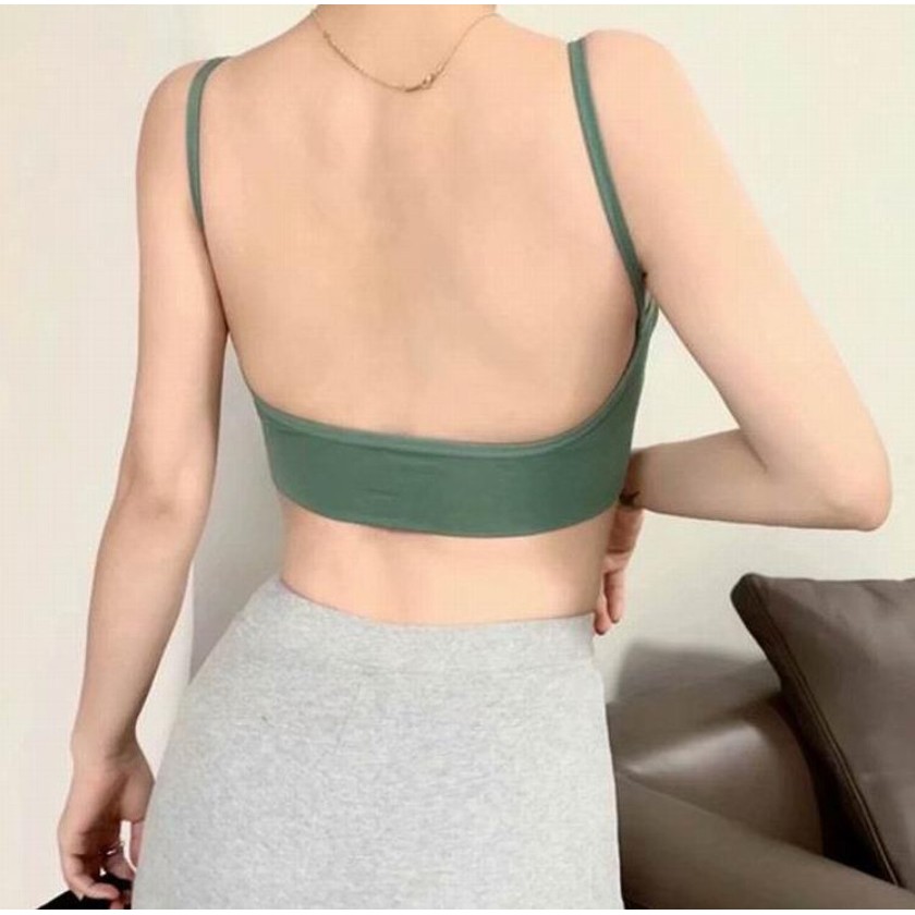 Áo bra nữ hai dây hở sâu phần lưng, thiết kế đơn giản, trẻ trung, dễ phối đồ, phù hợp dưới 60kg (MS 04023) Anna Shop