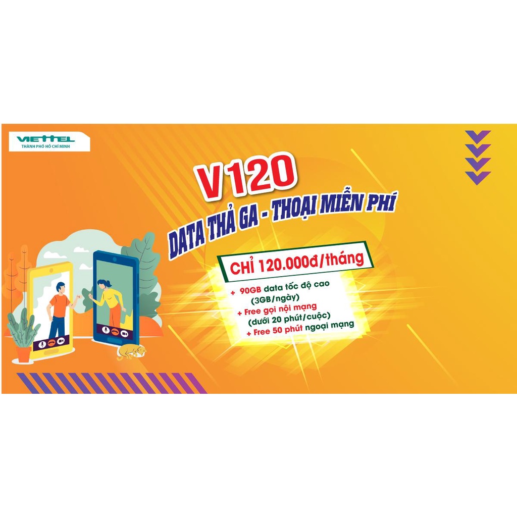 Sim 4G Viettel V120 gọi siêu rẻ đầu số 09xxx