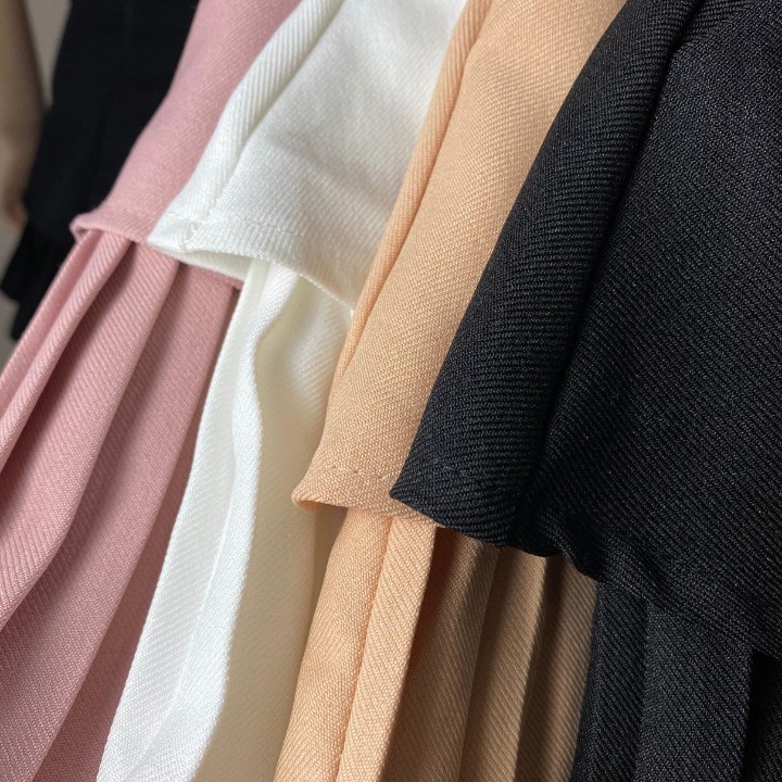 Chân Váy Xếp Ly Hai Tầng Chữ A Dáng Ngắn Vải Tuyết Mưa Siêu Xinh | BigBuy360 - bigbuy360.vn