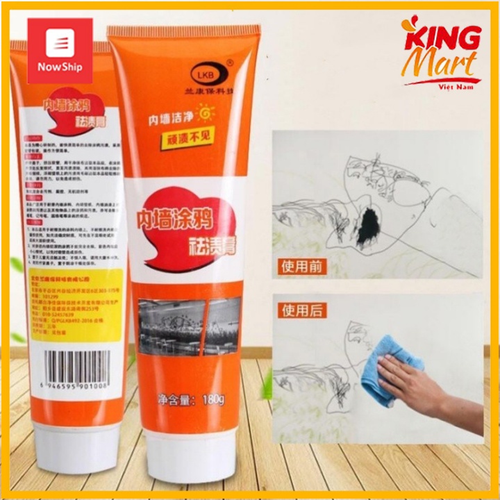 Kem tẩy vết bẩn tường, KEM TẨY XOÁ VẾT BẨN LAU TƯỜNG ĐA NĂNG CHUYÊN DỤNG