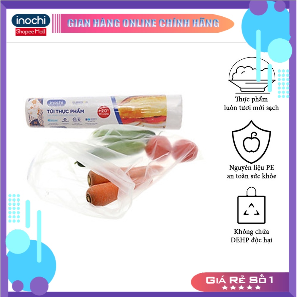 Túi đựng thực phẩm Shinsen 1.4L inochi đựng hoa quả bảo quản trong tủ lạnh an toàn sức khỏe TDTP