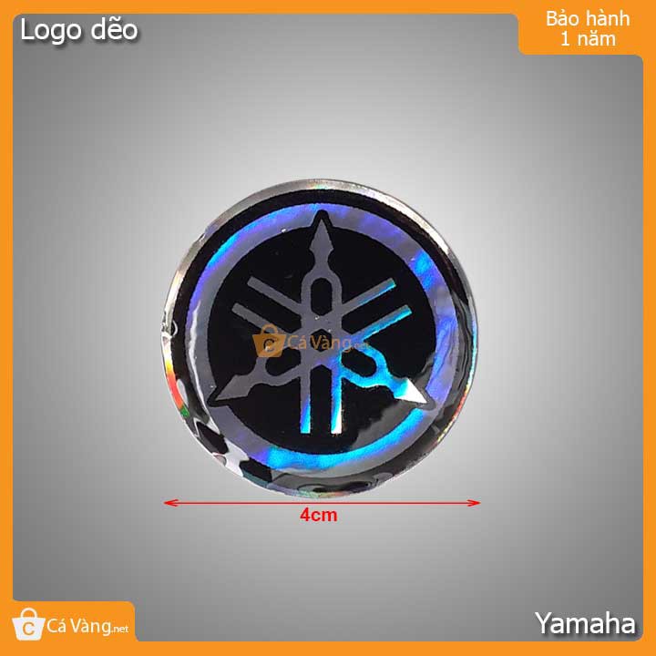 Logo tròn dẽo trang trí xe máy yamaha đường kính 4cm