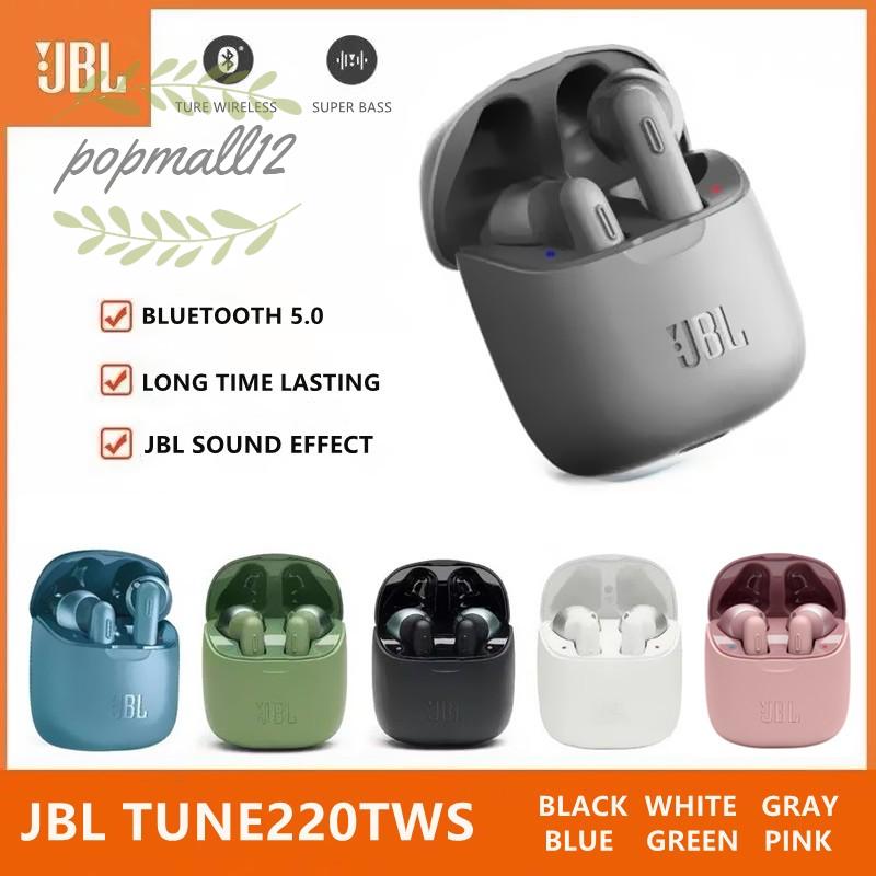 JBL TUNE220 TWS Bluetooth Wireless Earbuds intra-auriculares com estojo de carregamento Versão mais forte 1: 1