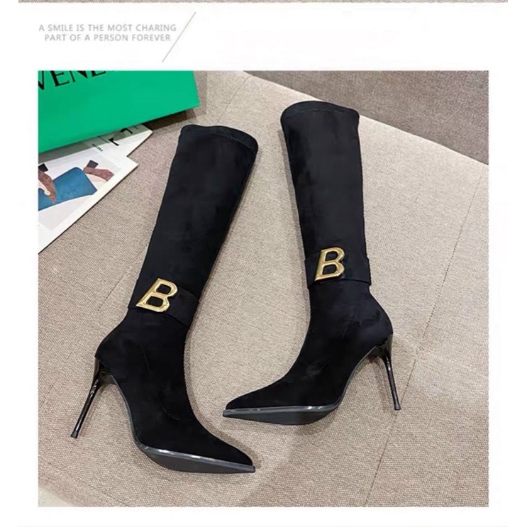 Boot đùi da lộn  tag B siêu sang