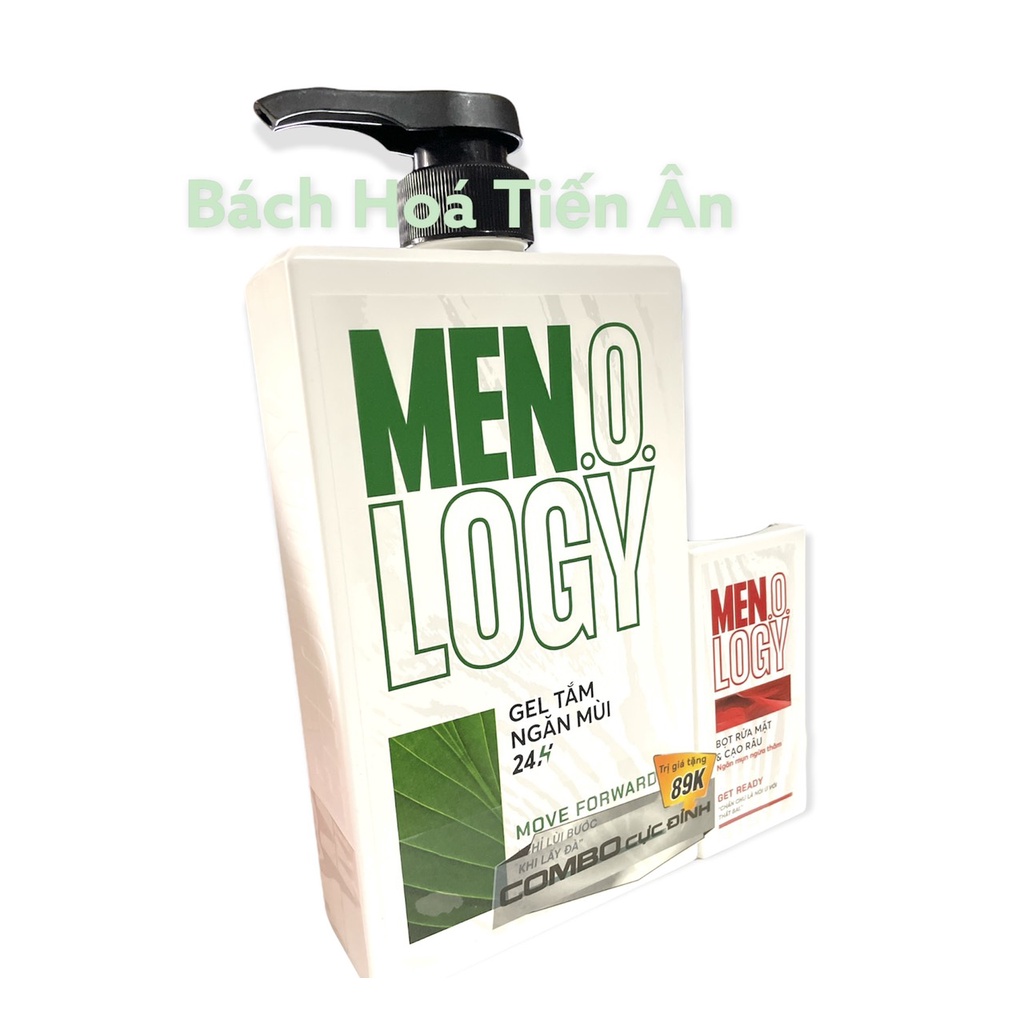 Gel Tắm Ngăn Mùi 24h Men.O.Logy -630ml Tặng lọ bọt rửa mặt &amp; cạo râu 100ml