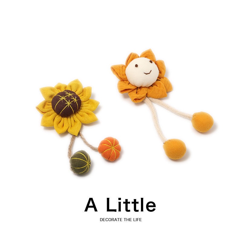 Trâm Cài Áo Hình Hoa Hướng Dương Bằng Vải Dễ Thương