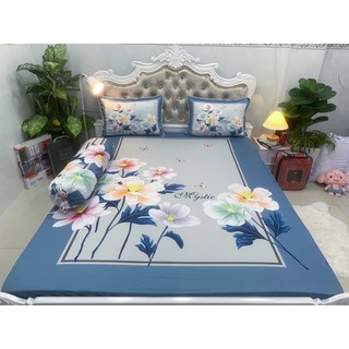 Drap thun lạnh 5D cao cấp mẫu hoa