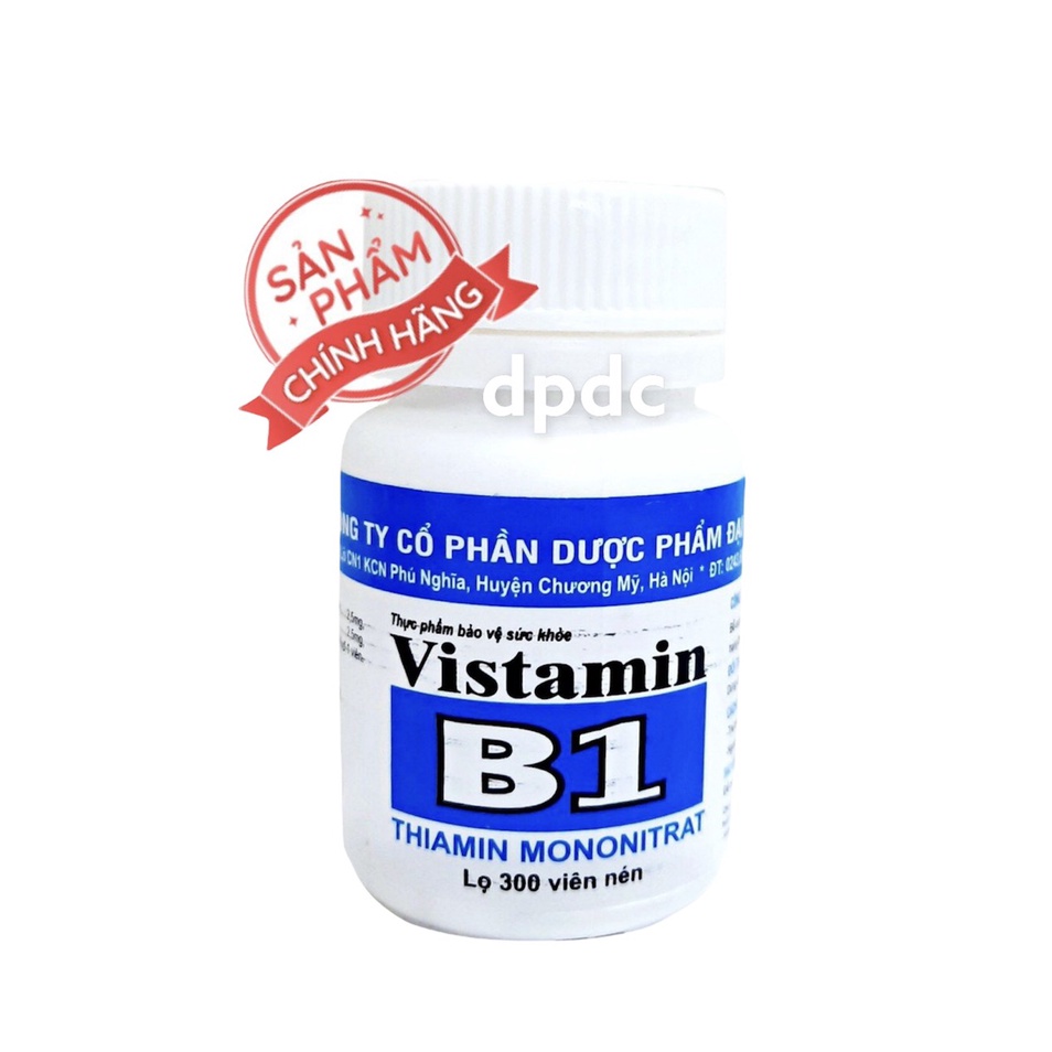 Vitamin B1 Giúp Ăn Ngủ Ngon Làm Đẹp, Đắp Mặt, Tắm Trắng , Gội Đầu Kích Thích Mọc Tóc - Lọ 300 Viên