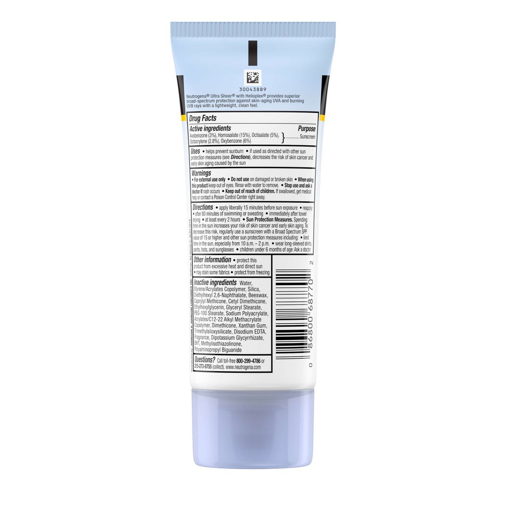 Kem chống nắng Neutrogena Ultra Sheer Dry Touch Spf70