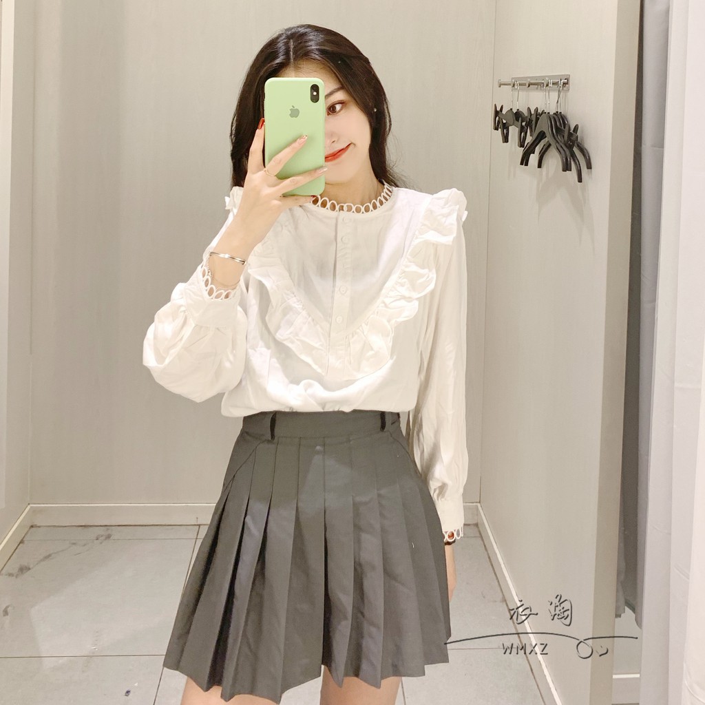 _Áo sơ mi bánh bèo ulzzang