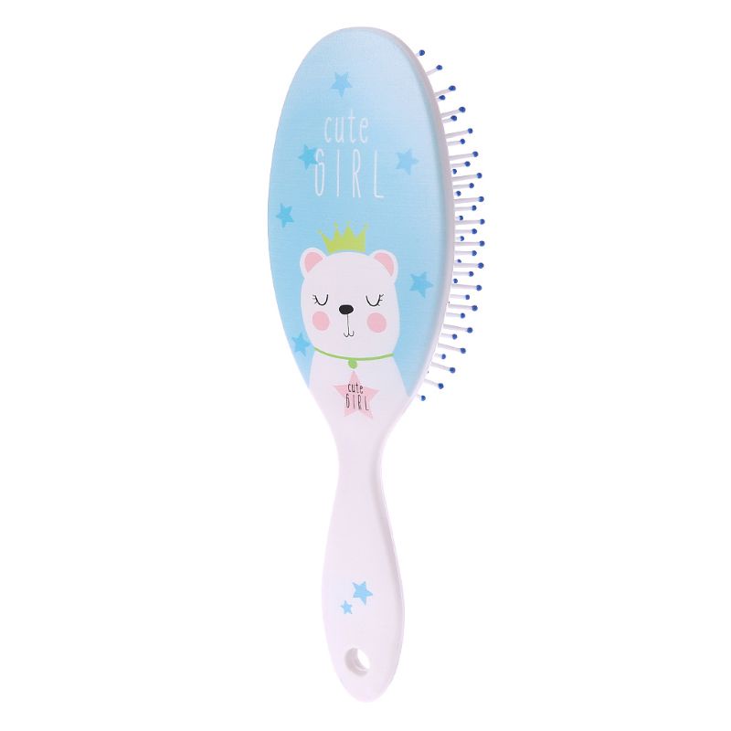 Lược Tròn Họa Tiết Hoạt Hình Dùng Chải Tóc Mát Xa Da Đầu