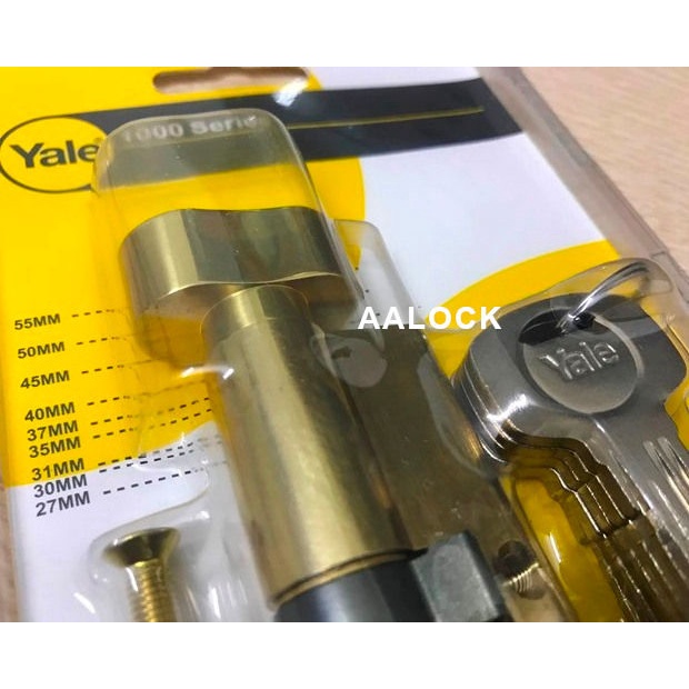 Ruột khóa cao cấp Yale màu vàng đồng, 1 đầu chìa vi tính- ruột khoá cửa thông phòng- 10-1003-3535-CK-02-01- NPP AALock