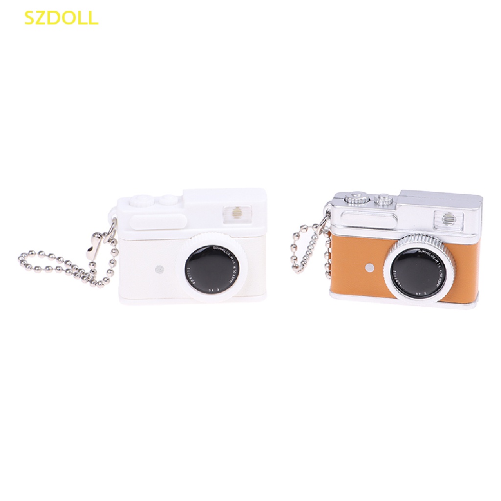 Mô Hình Máy Ảnh Bằng Da Phong Cách Vintage Tỉ Lệ 1: 12 Dùng Trang Trí Nhà Búp Bê
