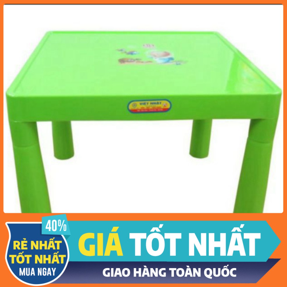 Bàn học mầm non/ ghế nhựa đúc việt nhật ( màu ngẫu nhiên)- Bộ 1 bàn 2 ghế.