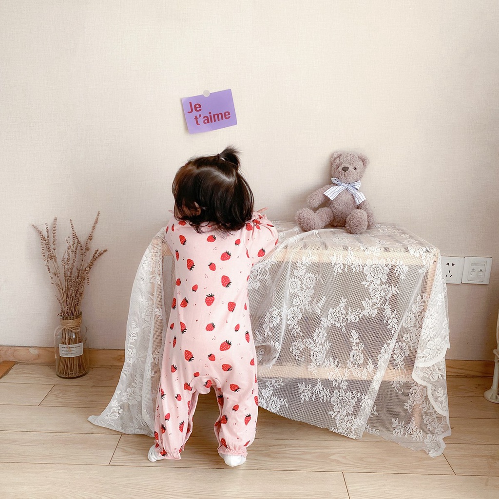 Bộ đồ liền thân Sanlutoz có mũ đội đầu tay dài thời trang dành cho bé gái