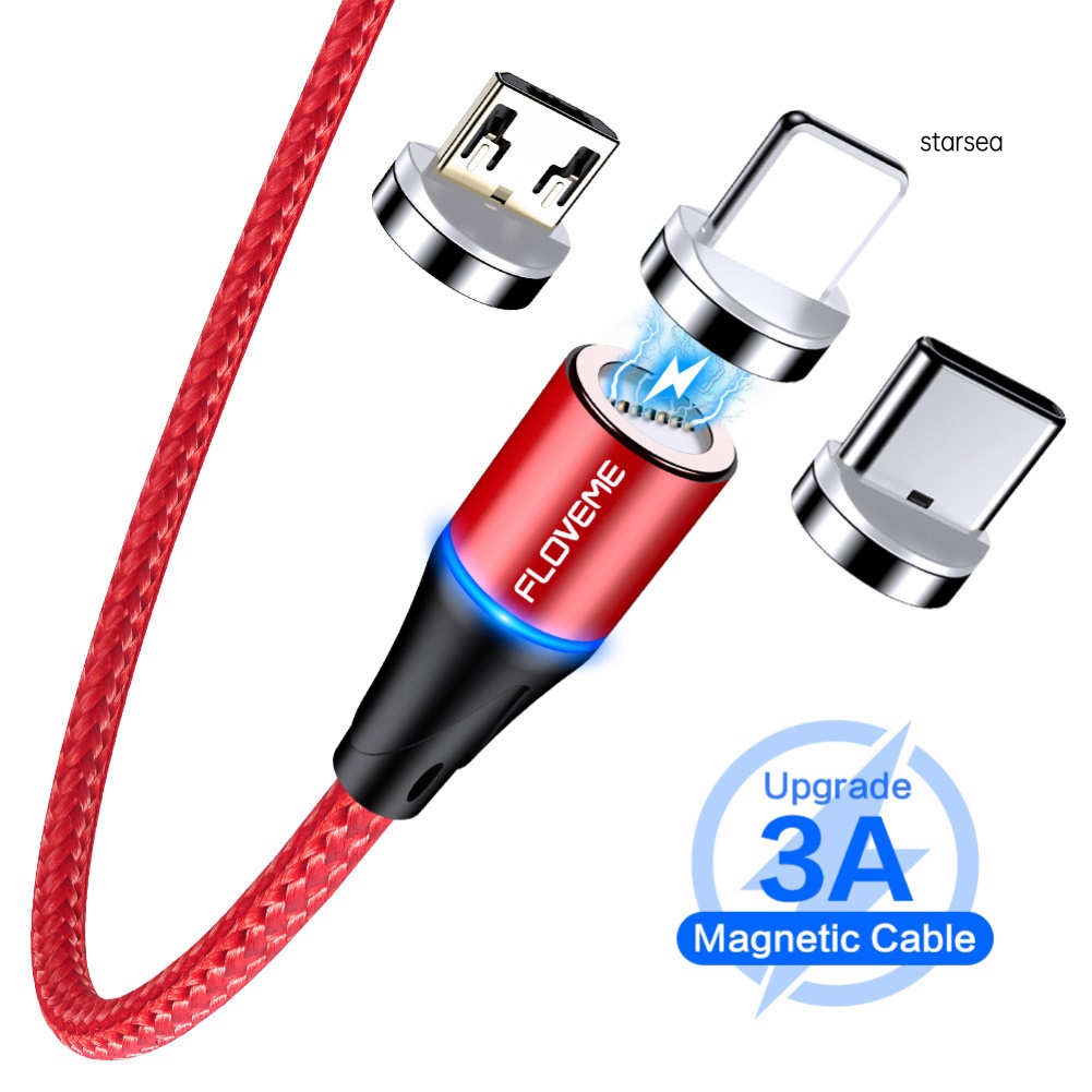 Dây cáp sạc đồng bộ hóa dữ liệu từ tính Micro USB Type-C cho Android iPhone