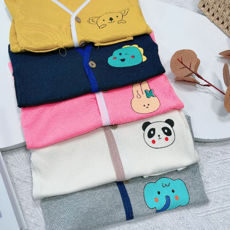 Áo Len Cardigan Cho Bé Từ 8-18kg Chất Len Cổ Chữ V Đáng Yêu