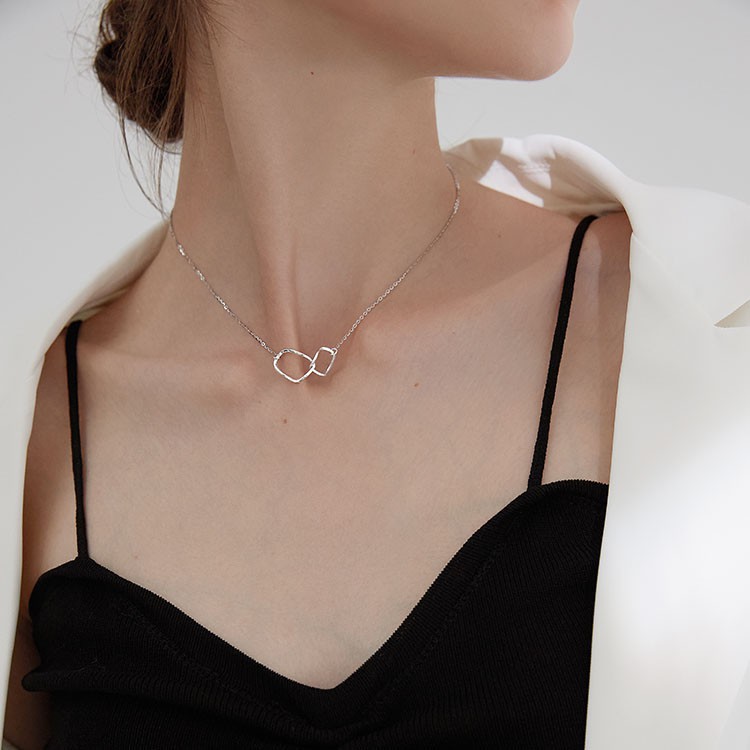 Dây chuyền hai mặt thiết kế đơn giản phong cách Hàn Quốc