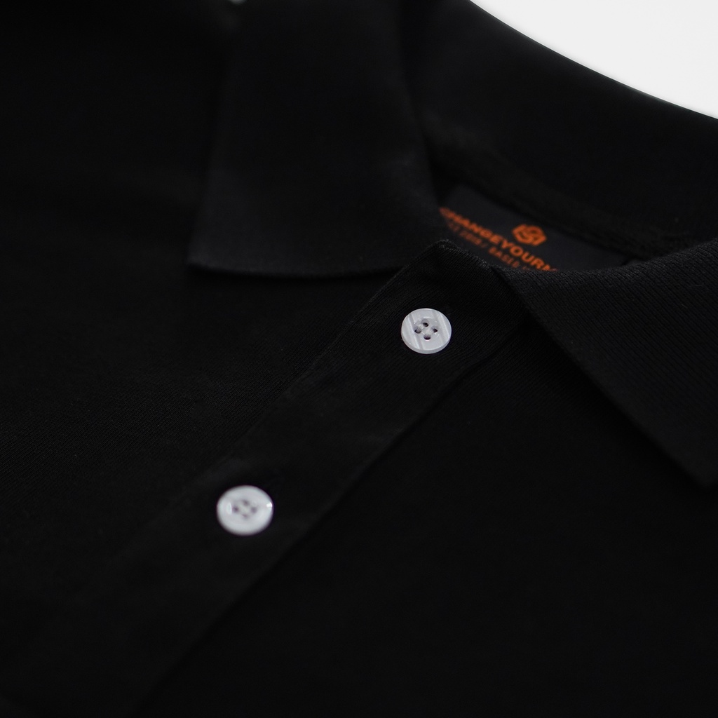 Áo Thun Có Cổ CYM BASIC POLO SHIRT- Đen/Trắng Unisex 100% COTTON - Áo thun Polo Local Brand CYM chính hãng