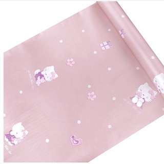 Decal 1m giấy dán tường - kitty hồng lợt