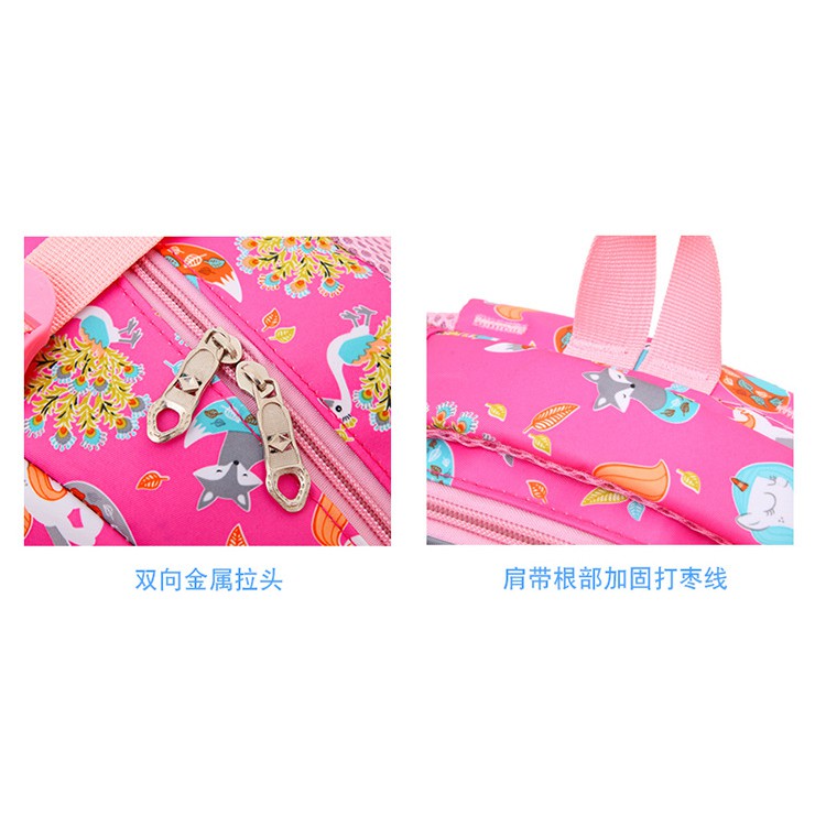 Balo đi học cho bé gái siêu nhẹ, cặp sách dành cho bé gái cấp 1 tiểu học (Tặng 1 kẹp tóc nơ màu ngẫu nhiên) E399