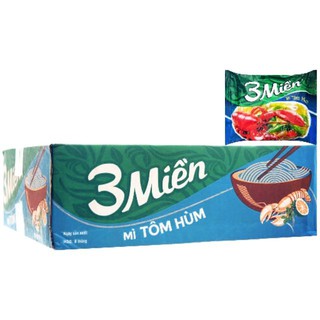 Mì 3 miền tôm hùm thùng 30 gói x 65g