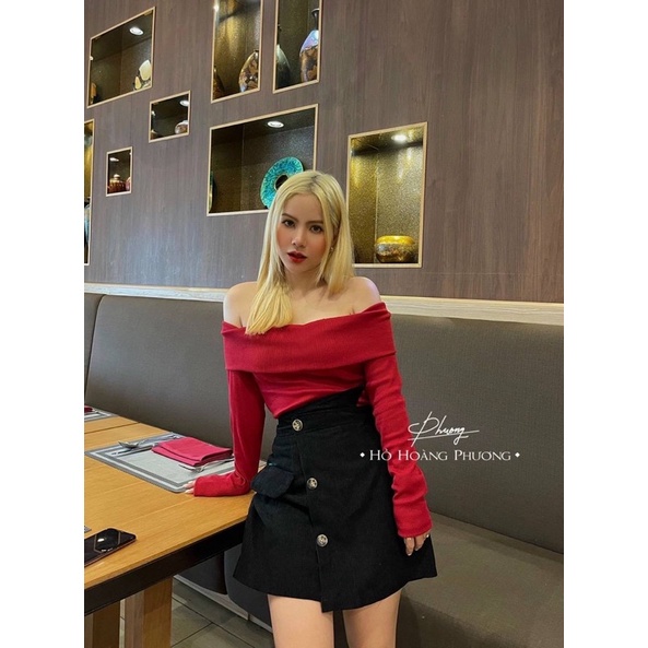 SET ÁO TRỄ VAI+VÁY NÚT - Pinkger Shop