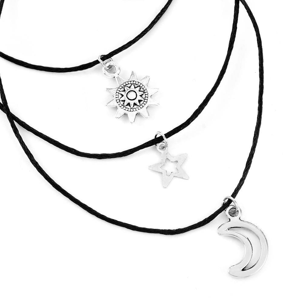 Lắc Chân Nhiều Lớp Hình Mặt Trăng Và Ngôi Sao Phong Cách Du Mục
