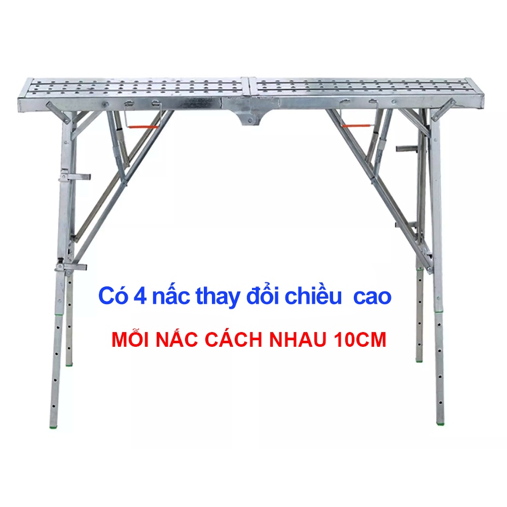 Giàn giáo gấp gọn thông minh di động MD02-180 - Dài 180cm Rộng 25cm Cao 145cm - Chính hãng NIKITA