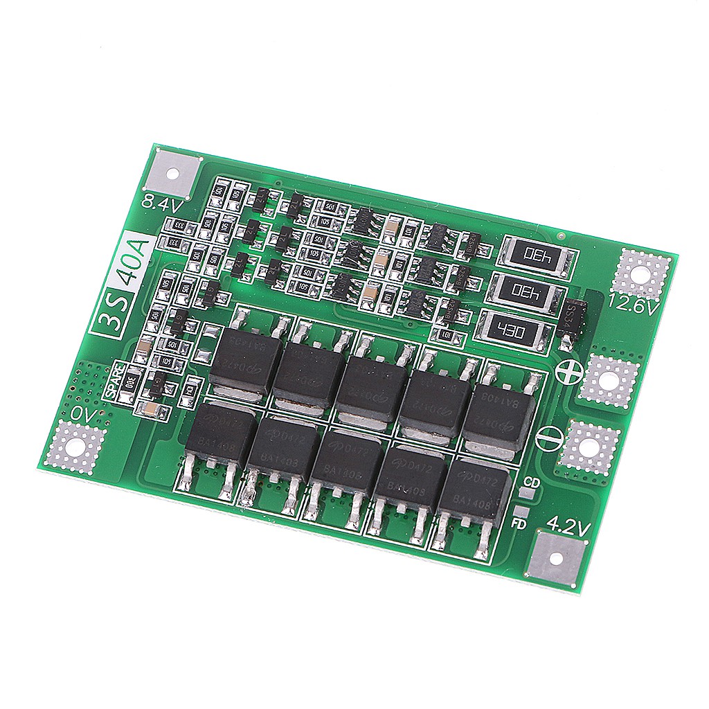 Bo mạch bảo vệ pin Lithium 3S 11.1V 12.6V 40A chuyên dụng
