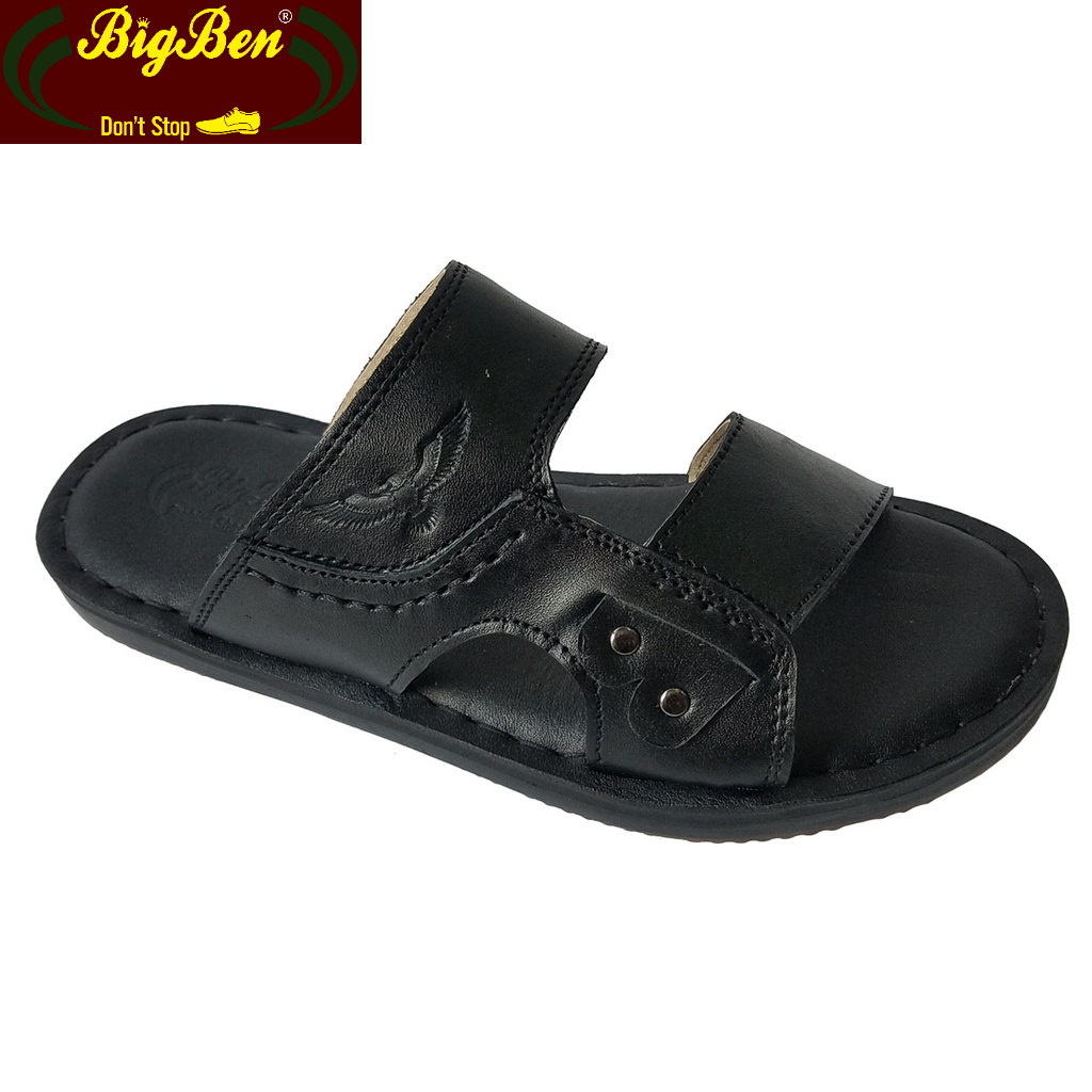 Dép Nam Quai Ngang Da Bò Thật BIGBEN Cao Cấp DN342