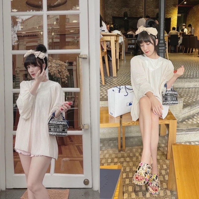 Túi Cốp D.I.O.R Thổ Cẩm Kèm Khăn Lụa, Túi Xách Nữ Đeo Chéo Sang Chảnh