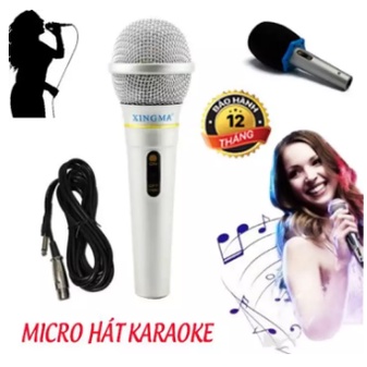 [RẺ VÔ ĐỐI] Mirco có dây chống hú XINGMA AK-319 cao cấp, Nơi bán Micro Karaoke hát trên oto, Mic hát loa kẹo kéo