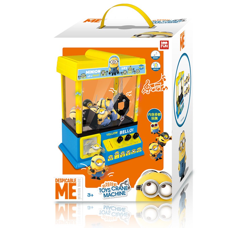 Máy vuốt Minions trò chơi mini hoạt động bằng đồng xu dành cho trẻ em làm kẹo